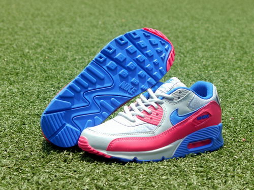 Nike Air Max 90 Womenss Shoes New Special Colored Silver Blue Pink Poland